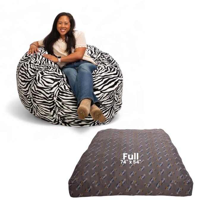 Ultimate Sack 4000: Convertible Bean Bag Full Sized Cozy Sleeper