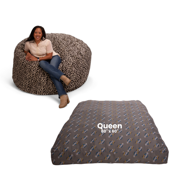 Ultimate Sack 5000: Convertible Bean Bag Queen Sized Cozy Sleeper