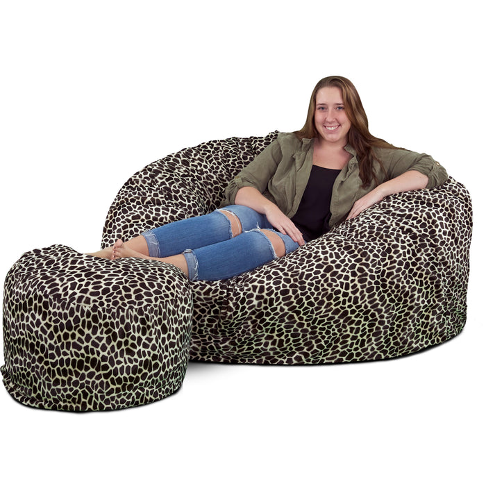 Ultimate Sack 4000 (4 ft.) Bean Bag Chair with Footstool (Bundle)
