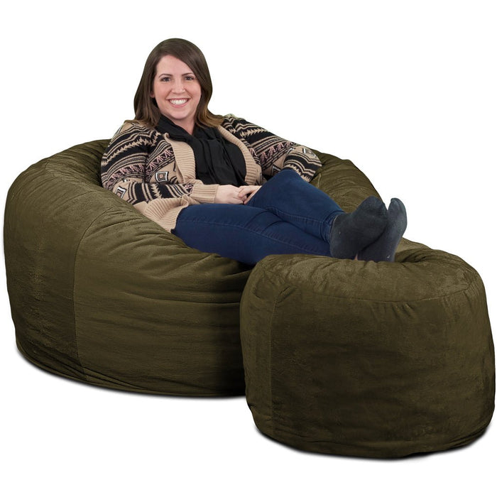 Ultimate Sack 4000 (4 ft.) Bean Bag Chair with Footstool (Bundle)