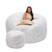 Ultimate Sack 6000: LUXE Giant Bean Bag Chair with Footstool (Bundle)