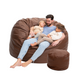 Ultimate Sack 6000: LUXE Giant Bean Bag Chair with Footstool (Bundle)