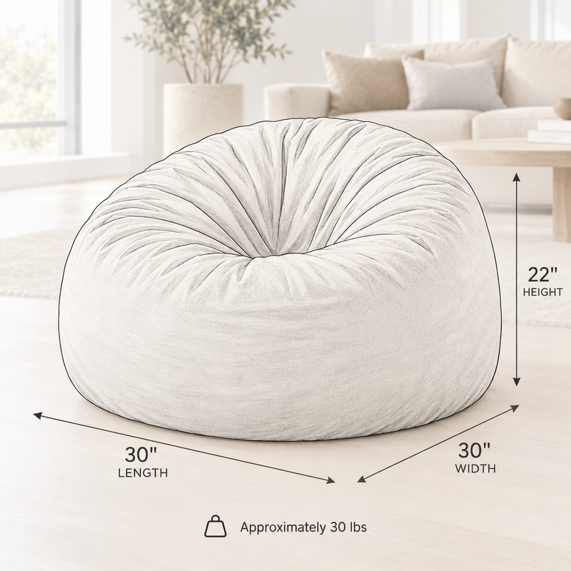 Ultimate Sack | 2.5 ft Kids Bean Bag Chair Replacement Cover Only | Removable Washable | Cover Only