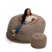 Ultimate Sack 5000: LUXE Big Adult Bean Bag Chair with Footstool (Bundle)