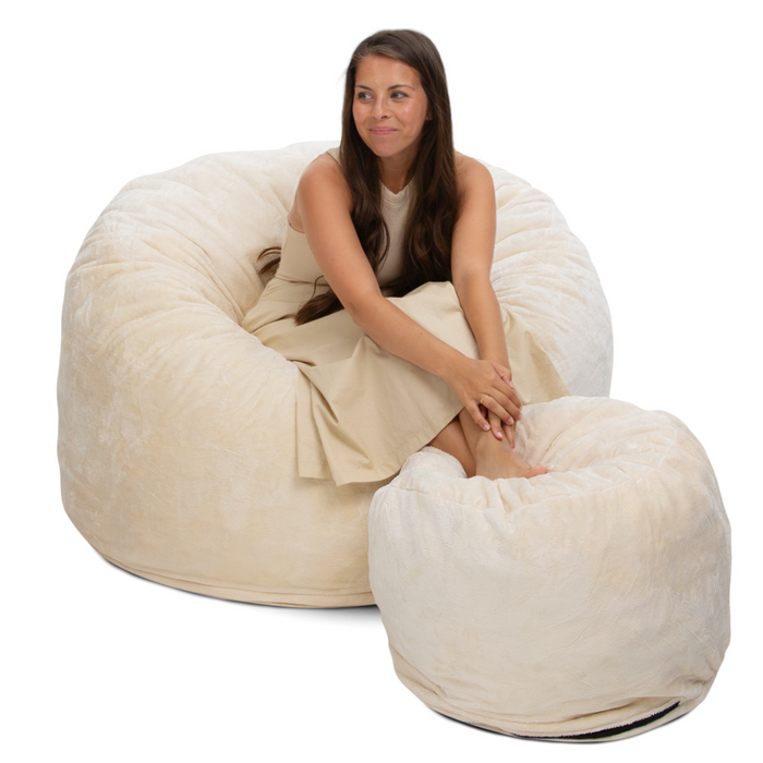 Ultimate Sack 4000 (4 ft.) Bean Bag Chair with Footstool (Bundle)