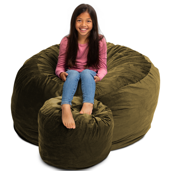 Ultimate Sack 4000 (4 ft.) Bean Bag Chair with Footstool (Bundle)