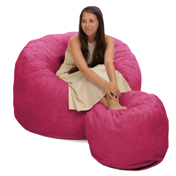 Ultimate Sack 4000 (4 ft.) Bean Bag Chair with Footstool (Bundle)