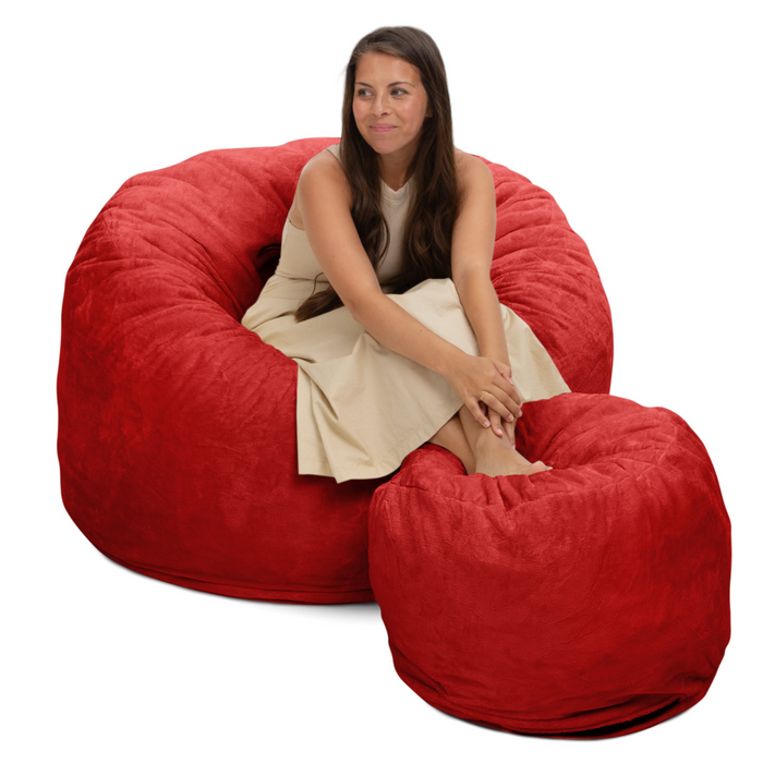 Ultimate Sack 4000 (4 ft.) Bean Bag Chair with Footstool (Bundle)