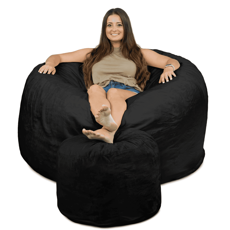Ultimate Sack 5000 (5 ft.) Bean Bag Chair with Footstool (Bundle)