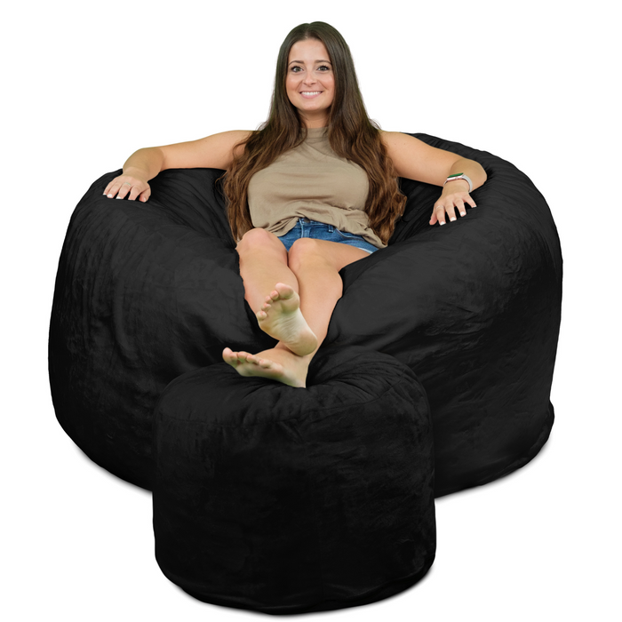 Ultimate Sack 5000 (5 ft.) Bean Bag Chair with Footstool (Bundle)