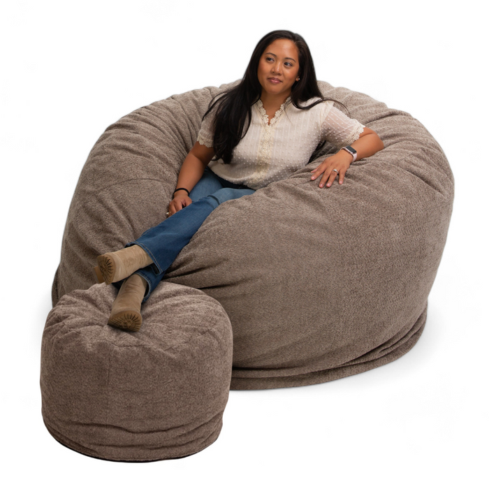 Ultimate Sack 5000 (5 ft.) Bean Bag Chair with Footstool (Bundle)