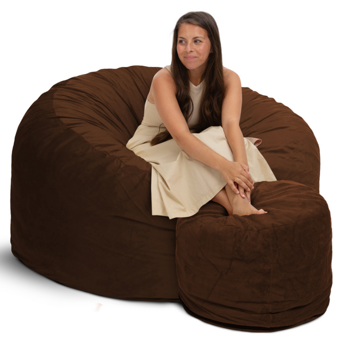 Ultimate Sack 5000 (5 ft.) Bean Bag Chair with Footstool (Bundle)