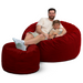 Ultimate Sack 5000 (5 ft.) Bean Bag Chair with Footstool (Bundle)