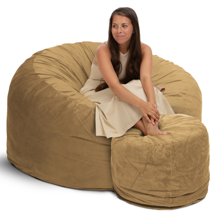 Ultimate Sack 5000 (5 ft.) Bean Bag Chair with Footstool (Bundle)