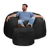 Ultimate Sack 5000 (5 ft.) Bean Bag Chair with Footstool (Bundle)