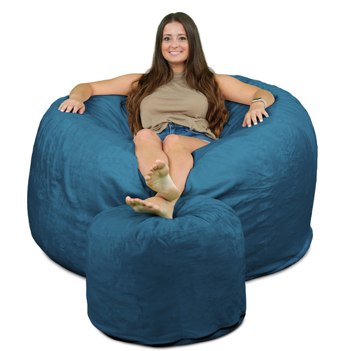 Ultimate Sack 5000 (5 ft.) Bean Bag Chair with Footstool (Bundle)