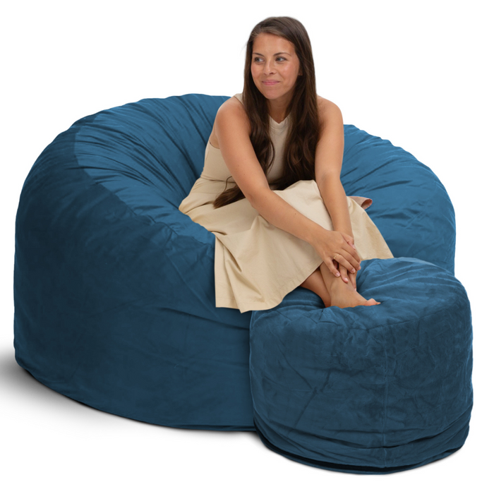 Ultimate Sack 5000 (5 ft.) Bean Bag Chair with Footstool (Bundle)