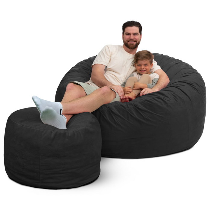 Ultimate Sack 5000 (5 ft.) Bean Bag Chair with Footstool (Bundle)