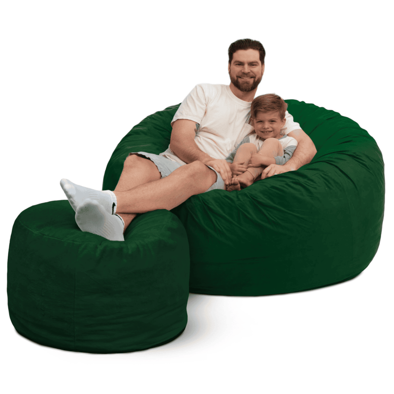 Ultimate Sack 5000 (5 ft.) Bean Bag Chair with Footstool (Bundle)