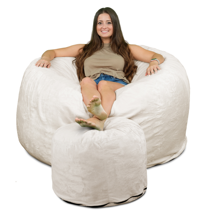 Ultimate Sack 5000 (5 ft.) Bean Bag Chair with Footstool (Bundle)