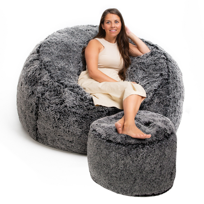 Ultimate Sack 5000 (5 ft.) Bean Bag Chair with Footstool (Bundle)