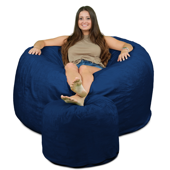 Ultimate Sack 5000 (5 ft.) Bean Bag Chair with Footstool (Bundle)