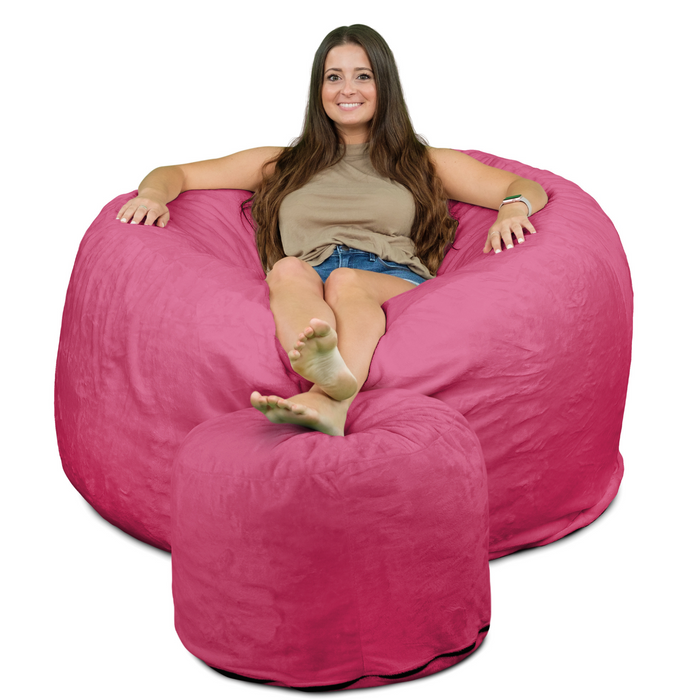 Ultimate Sack 5000 (5 ft.) Bean Bag Chair with Footstool (Bundle)