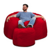 Ultimate Sack 5000 (5 ft.) Bean Bag Chair with Footstool (Bundle)