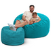 Ultimate Sack 5000 (5 ft.) Bean Bag Chair with Footstool (Bundle)