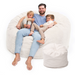 Ultimate Sack 6000: LUXE Giant Bean Bag Chair with Footstool (Bundle)