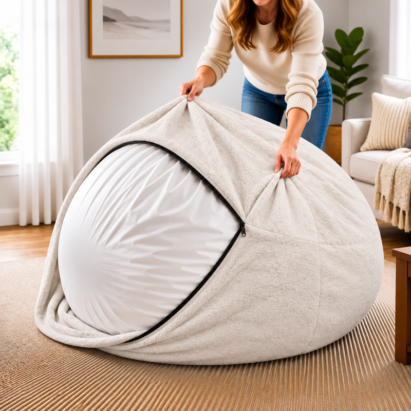 Ultimate Sack | 6 ft Bean Bag Chair Replacement Cover Only | Removable Washable | Cover Only