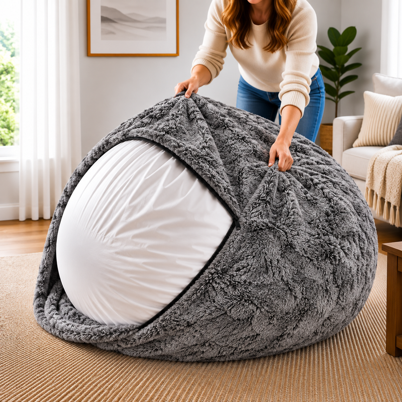 Ultimate Sack | 6 ft Bean Bag Chair Replacement Cover Only | Removable Washable | Cover Only