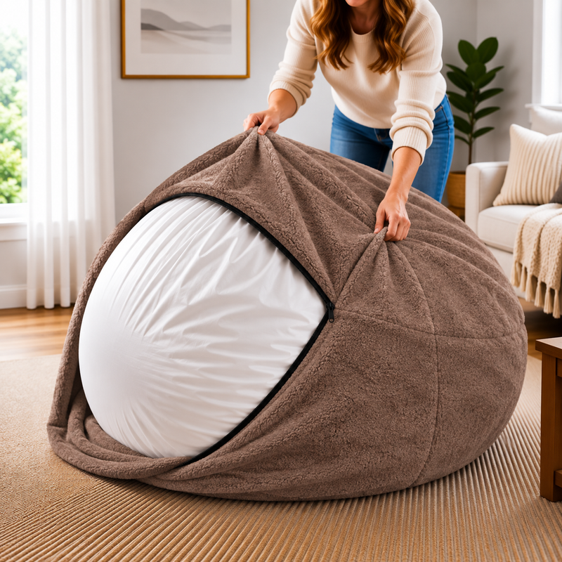 Ultimate Sack | 6 ft Bean Bag Chair Replacement Cover Only | Removable Washable | Cover Only