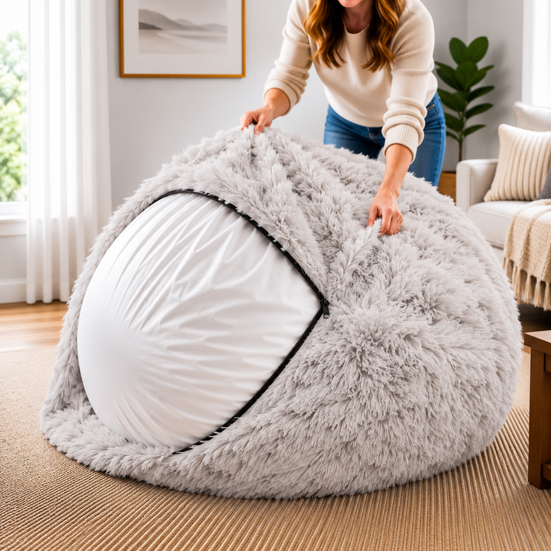 Ultimate Sack | 6 ft Bean Bag Chair Replacement Cover Only | Removable Washable | Cover Only