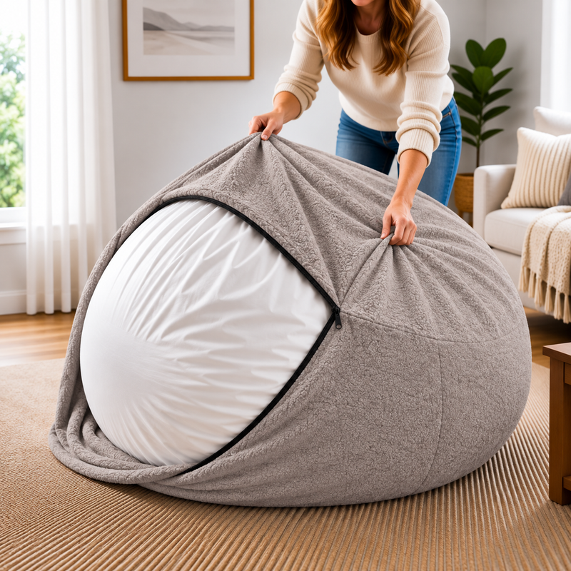 Ultimate Sack | 6 ft Bean Bag Chair Replacement Cover Only | Removable Washable | Cover Only