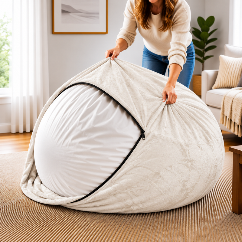 Ultimate Sack | 6 ft Bean Bag Chair Replacement Cover Only | Removable Washable | Cover Only