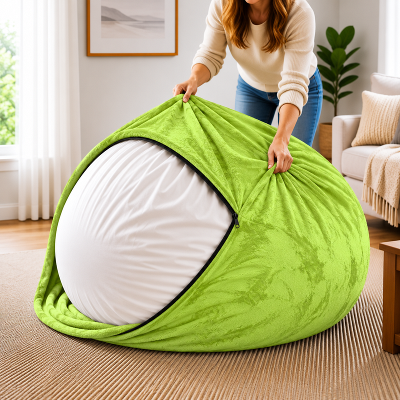 Ultimate Sack | 6 ft Bean Bag Chair Replacement Cover Only | Removable Washable | Cover Only