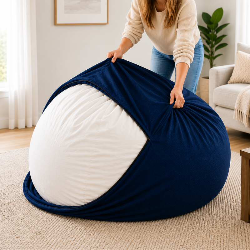 Ultimate Sack | 6 ft Bean Bag Chair Replacement Cover Only | Removable Washable | Cover Only