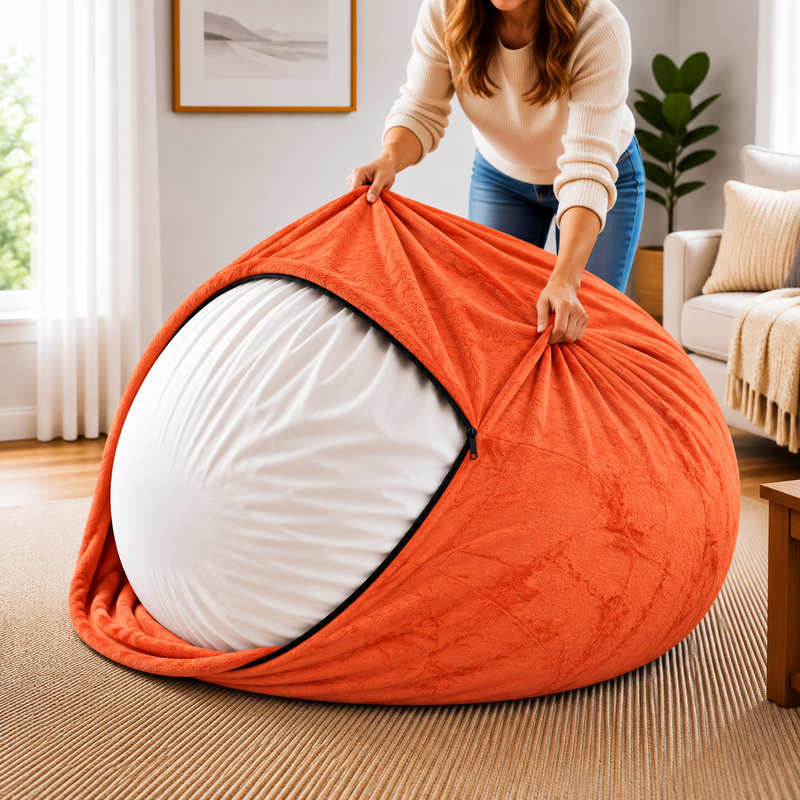 Ultimate Sack | 6 ft Bean Bag Chair Replacement Cover Only | Removable Washable | Cover Only