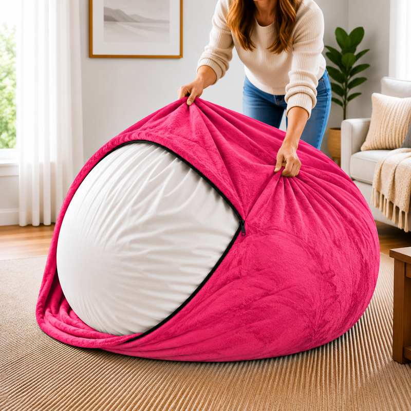 Ultimate Sack | 6 ft Bean Bag Chair Replacement Cover Only | Removable Washable | Cover Only