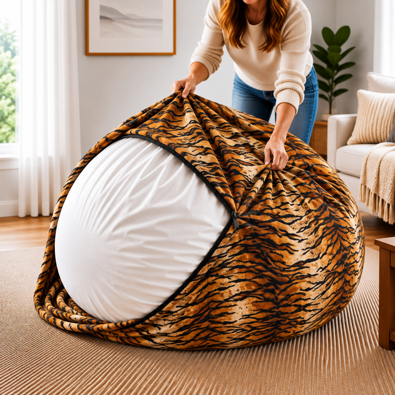 Ultimate Sack | 6 ft Bean Bag Chair Replacement Cover Only | Removable Washable | Cover Only