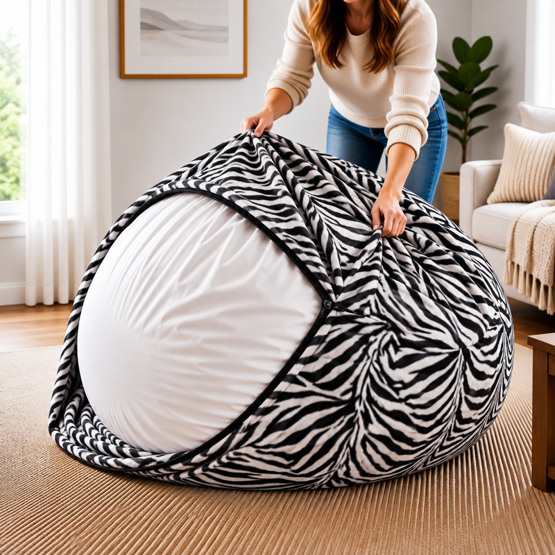 Ultimate Sack | 6 ft Bean Bag Chair Replacement Cover Only | Removable Washable | Cover Only