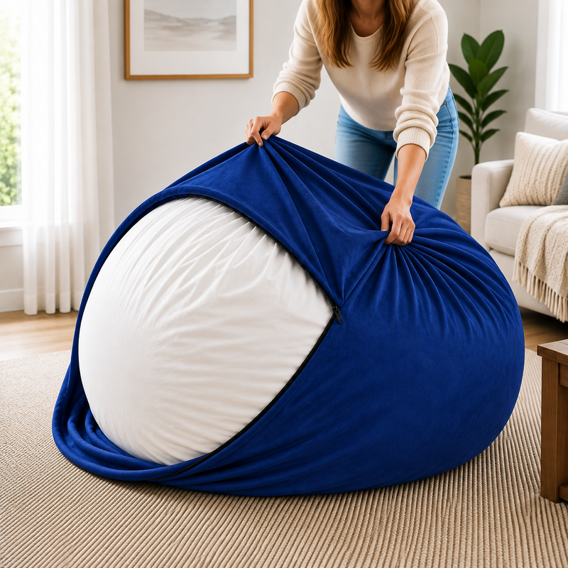 Ultimate Sack | 6 ft Bean Bag Chair Replacement Cover Only | Removable Washable | Cover Only