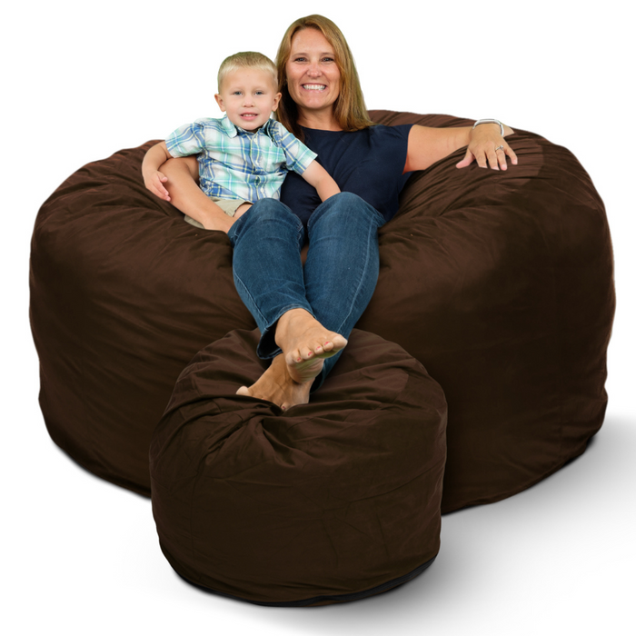 Ultimate Sack 6000 (6 ft.) Bean Bag Chair with Footstool (Bundle)