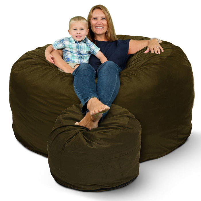 Ultimate Sack 6000 (6 ft.) Bean Bag Chair with Footstool (Bundle)