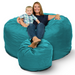 Ultimate Sack 6000 (6 ft.) Bean Bag Chair with Footstool (Bundle)