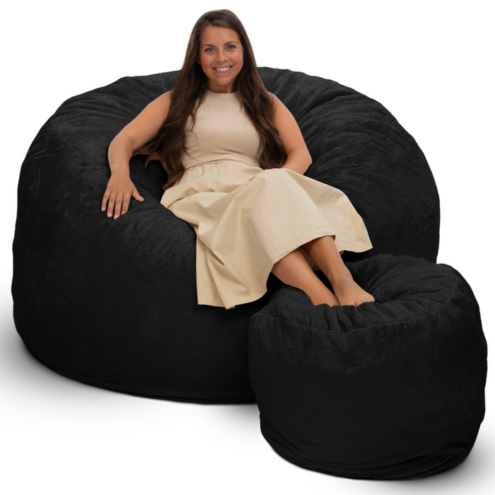 Ultimate Sack 6000 (6 ft.) Bean Bag Chair with Footstool (Bundle)