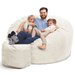 Ultimate Sack 6000 (6 ft.) Bean Bag Chair with Footstool (Bundle)