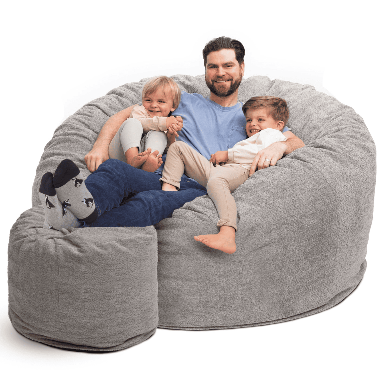 Free Footstool with Big Bean Bag Chair