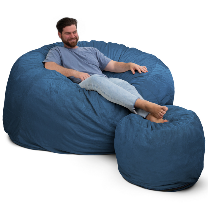 Ultimate Sack 6000 (6 ft.) Bean Bag Chair with Footstool (Bundle)